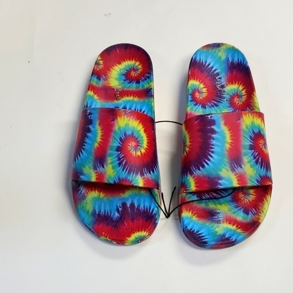 NEW STEVE MADDEN Sofi Printed Slide Sandal In Tye Dye 6 and 7 - Picture 2 of 3